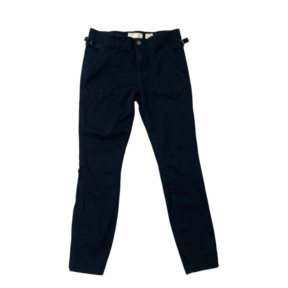 Anthropologie Slim Leg Twill Utility Pants Streetwear Navy Blue size 29